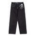 Men's Dark Skeleton Print Jeans – Trendy Loose Fit Wide Leg Straight Denim Pants With Edgy Streetwear Design_mkmklike.com