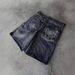 European And American Retro Gothic Denim Shorts Summer Men And Women Y2K Hip Hop Embroidery High Street Distressed Loose Shorts_mkmklike.com
