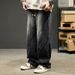 Workwear Jeans Men 2025 Spring Autumn American High Street Wide Design Trendy Brand Loose Straight Leg Pants_mkmklike.com