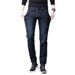2025 New High-End Jeans, Men's Blue Black Business Slim Fit Straight Leg Elastic Casual Long Pants, Versatile And Trendy_mkmklike.com