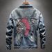 Pulse Pulse 2025 Spring Autumn Embroidered Denim Men's Trendy Brand Korean Style Fashionable European And American Street Versatile_mkmklike.com