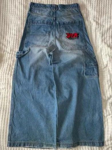 Men's Straight Loose Wide Leg Jeans High Street Hip Hop Trendy New American 2024 Cross Border Fashion_mkmklike.com