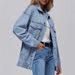 Women's Long Sleeve Denim Jacket Oversized Button Fashion Coat Spring Outerwear For Ladies_mkmklike.com