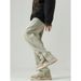 Nordmann Yellow Mud Color Jeans Men Design Sense Zipper Split Autumn Winter American High Street Hiphop Straight Casual Pants_mkmklike.com