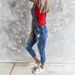 Women's Clothing Autumn And Winter New Women's Fashion Ripped Slim Stretch Jeans Women's Overalls Trousers_mkmklike.com