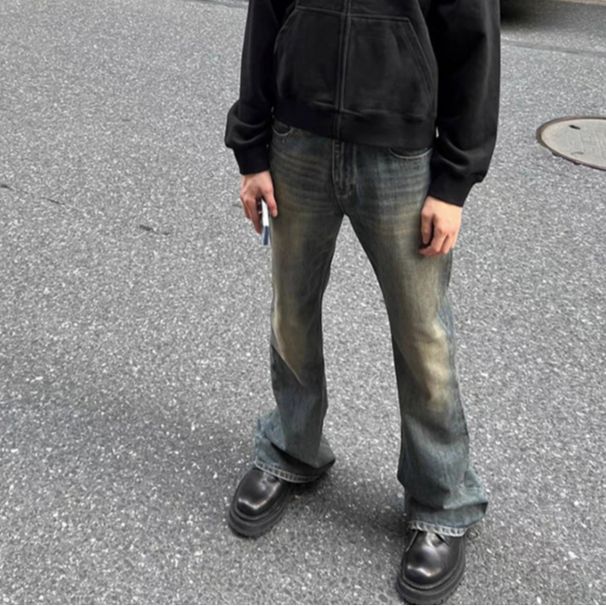 Vintage Cleanfit Casual Loose Denim Pants Mens Straight High Street Baggy Jeans Ropa Hombre Oversized Cargo Trousers_mkmklike.com