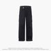Men's Clothing Pleated Tailored Work Trousers Unisex Straight High Street Multi Pocket Casual Pure Black Trendy Trousers_mkmklike.com