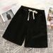 Men's Clothing Summer Denim Shorts Loose Fit 5/8 Length Japanese Hong Kong Style Casual Wide Leg Mid Length Student Trendy Brand_mkmklike.com