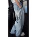 American Blue Wide-leg Scimitar Pants Men's Spring And Autumn Senior Sense American Retro Belt Design Sense Straight Jeans_mkmklike.com