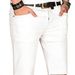 Men's White Denim Shorts Simple Stylish Business-Like Summer Wear_mkmklike.com