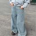 Men's Mid-Waisted Wide Leg Jeans Retro American Style Trendy Striped Design Loose Curved Trousers_mkmklike.com
