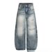 Men's Clothing Men's Loose Curved Knife Jeans High Street Premium Washed Retro Whiskered Distressed Design American_mkmklike.com
