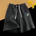Men's clothing Independent station ins super hot sports shorts version student loose slim straight casual five-point pants_mkmklike.com