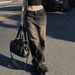 Women's Clothing High Waisted Street Style Black Solid Color Jeans, Casual Full Length, With Button Closure, Suitable For All Seasons._mkmklike.com