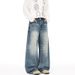 Men's High Street Vintage Washed Jeans – Wide-Leg Distressed Denim Pants With Cat Whisker & Floral Tie-Dye (S-2XL, Classic Blue)_mkmklike.com