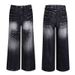 Unisex Distressed Tie-Dye Jeans – Oversized Wide-Leg Streetwear Pants With Lightning Wash & Retro Drop-Cuff Hem_mkmklike.com