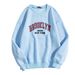 Women's Clothing 2024 autumn new round neck long sleeve letter women's casual outer wear plus velvet large size sweater tops women _mkmklike.com