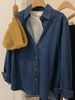 Chicco Chicco Winter Blue Denim Outerwear Women's Spring Autumn Regular Shoulder Niche Design Shirt Jacket Top_mkmklike.com