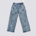 Vintage Ripped Washed Embroidery Black Blue Baggy Jeans For Men And Women High Street Casual Denim Trousers Oversized_mkmklike.com