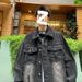 Loom Ripped Denim Men Vintage European Jacket Yellow Mud American Style Autumn Cool Street Fashion Black_mkmklike.com