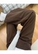 Women's Clothing Brown Maillard High-Waisted Wide Leg Jeans Curved Slimming Straight Leg Pants Loose Fit For Women Spring_mkmklike.com