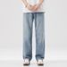 Spring And Summer Thin Jeans Men's Tencel Lyocell American High Street Loose Fashion Brand Straight Leg Hanging Casual_mkmklike.com