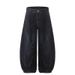 American Washed Distressed Dark Blue Curved Jeans For Men And Women, Loose Wide Leg Vintage Long Pants_mkmklike.com