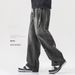 Men's Clothing Men's Spring And Autumn Loose Washed Retro High Street Straight Drawstring Overalls_mkmklike.com