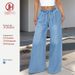 Women's Relaxed Fit Vintage Straight Leg Jeans – Stretchy Wide Leg Denim Pants With Casual Drape (Light Blue, S/M/L/Xl)_mkmklike.com