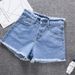 Women's Clothing Summer Denim Shorts For Women New Style Raw Edge Wide Leg Outer Wear Slim High Waist Thin A Line Hot Pants_mkmklike.com