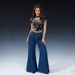 European And American Fashion High-waisted Washed Flared Jeans, Loose Wide-leg Pants, Vintage Floor-length Trousers,_mkmklike.com