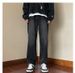 Men's High Street Oversized Straight Leg Jeans Loose Fit Wide Leg Pants For Spring Vibe With Belt_mkmklike.com