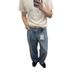 Men's Clothing Vujade 009 Steve American Washed Blue Jeans Casual Loose Versatile Straight Trousers Kenijima_mkmklike.com