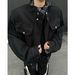 Autumn American Retro Washed Vintage Design Two-Piece High-End Denim Jacket For Men And Women_mkmklike.com