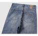Men's Straight Leg Jeans Japanese Style High Street Washed Distressed Retro Heavyweight Soft Breathable Fashionable And Versatile_mkmklike.com