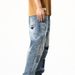 Men's Clothing Retro Ripped Jeans For Boys Loose Straight Casual Pants Patch Nine Point Daddy Pants_mkmklike.com