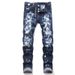 Men's Clothing Men's Stretchy Slim Fit Ripped Jeans Side Zipper High End Retro Casual Style Trousers Best Selling_mkmklike.com