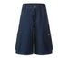 Men's All over Polka Dot Denim Shorts Loose Fit Large Pockets Summer Trendy Versatile Cropped High Street Style_mkmklike.com