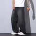 Men's Clothing Solid Color Straight Leg Jeans For Men Gothic High Street Casual Trend Loose Long Pants_mkmklike.com