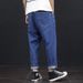 Factory Direct Sales Trendy Brand Solid Color Nine Points Wide-leg Dad Pants Men's Plus Fat Plus Size Loose Harlan Jeans 9 Points_mkmklike.com