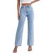 K Fashionable New Denim Nail Bead Women's Pants_mkmklike.com