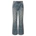 Men's Clothing Trendy Brand New Men's Washed Old Classic Simple Slightly Elastic Slim Jeans American Style_mkmklike.com