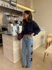Fashion Casual Star Print Loose Straight Leg Denim Jeans For Women_mkmklike.com