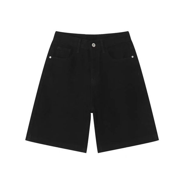 Men's Summer Retro Distressed Blue Denim Shorts Loose Straight Versatile Hot Pants Trendy American Style_mkmklike.com