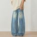 Men's Clothing & Archer0603 & American Streetwear Light Color Heavyweight High Street Scimitar Jeans Men's Loose Ripped Pants Long Pants_mkmklike.com