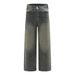 Punk Vintage Washed Loose Straight Jeans Men's Wide-Leg Dad Street Style Knife Cut Ripped Long Pants_mkmklike.com