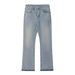 Vintage Washed Cleanfit Black Fringe Flared Jeans For Men & Women - High Waist Cotton Denim Pants With Distressed Details_mkmklike.com