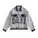 Men's Clothing Fashion Brand Handsome Letter Graffiti Washed Denim Jacket Men's Spring And Autumn New Couple Detachable Sleeves Two Way Jacket_mkmklike.com