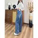 Jiawei 2025 Autumn/Winter Non-Stretch Wide-Leg For Women, Vintage Washed Jeans, New Jeans_mkmklike.com