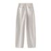 Women's Clothing Spring High Waist Loose Wide Leg Curved Casual Pants Long Sickle Pants_mkmklike.com